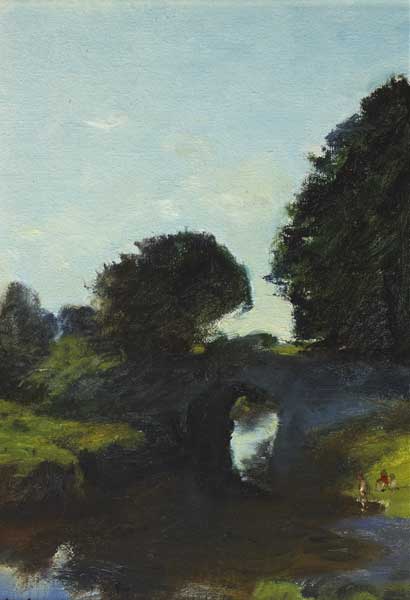 BRIDGE ON BROADMEADOW RIVER, 1979 by Thomas Ryan PPRHA (1929-2021) at Whyte's Auctions