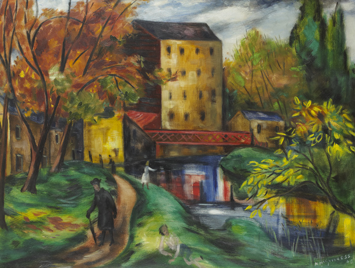 AUTUMN PROMENADE, 1948 [DARTRY, DUBLIN] by Norah McGuinness sold for 20,000 at Whyte's Auctions