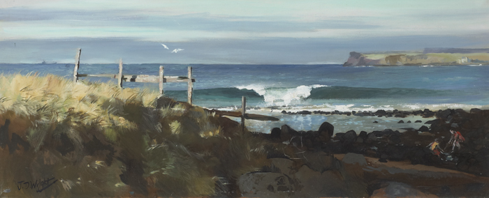 PORTBALLINTRAE, NORTH ANTRIM by J. D. Wright sold for 160 at Whyte's Auctions