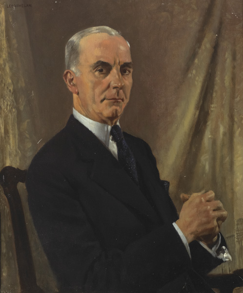 PORTRAIT OF MR. GEORGE HILL TULLOCH [FORMER DIRECTOR OF BANK OF IRELAND] by Leo Whelan sold for 1,300 at Whyte's Auctions