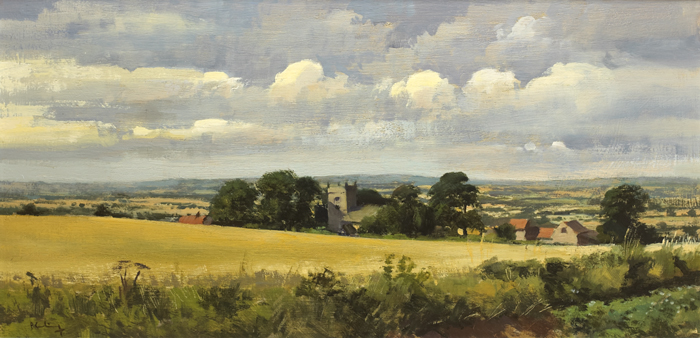 PROSPECT OF THE GOLDEN VALE", COUNTY TIPPERARY (SOUTH RIDING)" by Peter Curling (b.1955) at Whyte's Auctions