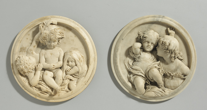 PAIR OF ROUNDELS DEPICTING CHILDREN by Edward William Wyon sold for 850 at Whyte's Auctions