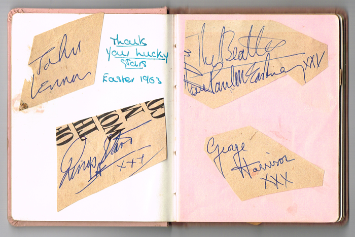 The Beatles autographs, 1963 television appearance. at Whyte's Auctions