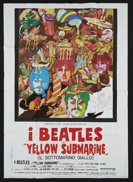 The Beatles Yellow Submarine 1968 film - Spanish film poster and other items. at Whyte's Auctions