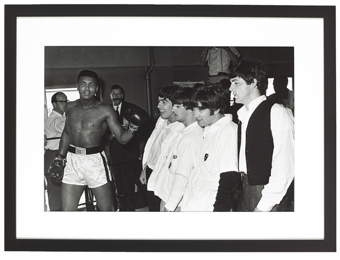 Photograph of Mohamed Ali and the Beatles at Whyte's Auctions