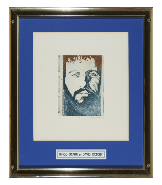 Ringo Starr portrait 1974 by David Oxtoby (b. 1938) at Whyte's Auctions