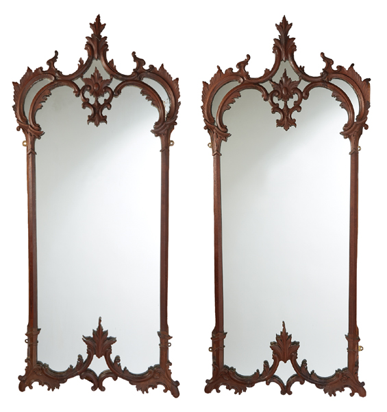 Early 19th century pair of Irish mahogany mirrors. at Whyte's Auctions