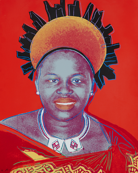 QUEEN NTOMBI TWALA OF SWAZILAND [FROM REIGNING QUEENS SERIES], 1985 by Andy Warhol sold for 4,400 at Whyte's Auctions