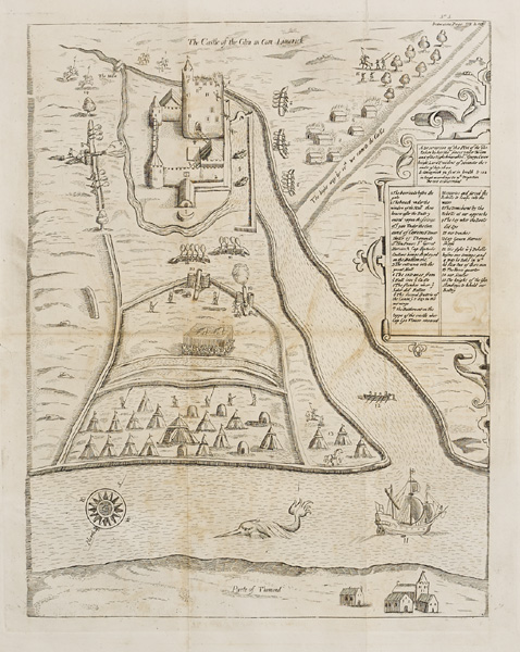 17th Century, Stafford's Pacata Hibernia, maps of Glin and Askeaton Castle. at Whyte's Auctions
