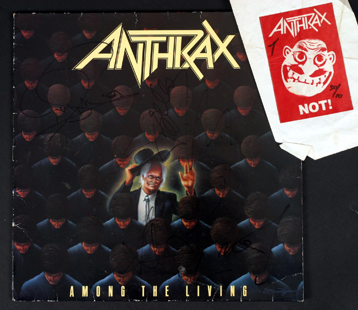 Anthrax, Among the Living, signed album at Whyte's Auctions
