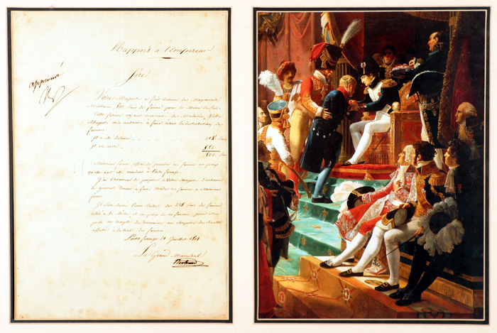 21 July 1814, Report to Napoleon Bonaparte initialled by him. at Whyte's Auctions