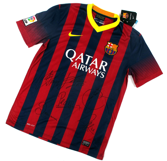 Football, FC Barcelona, 2013/14, signed home jersey. at Whyte's Auctions