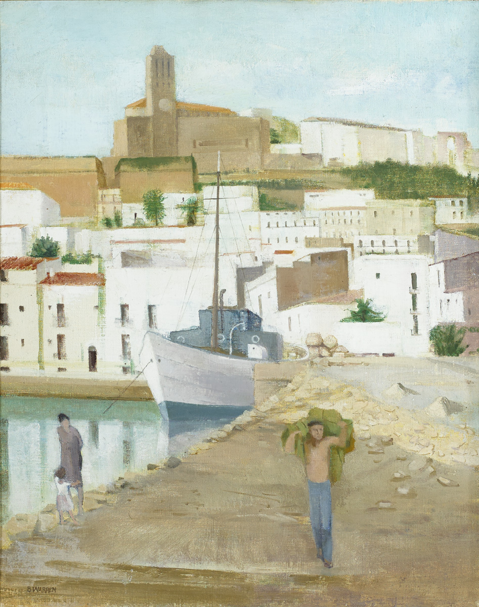 THE NEW HARBOUR, IBIZA, 1994 by Barbara Warren sold for 750 at Whyte's Auctions