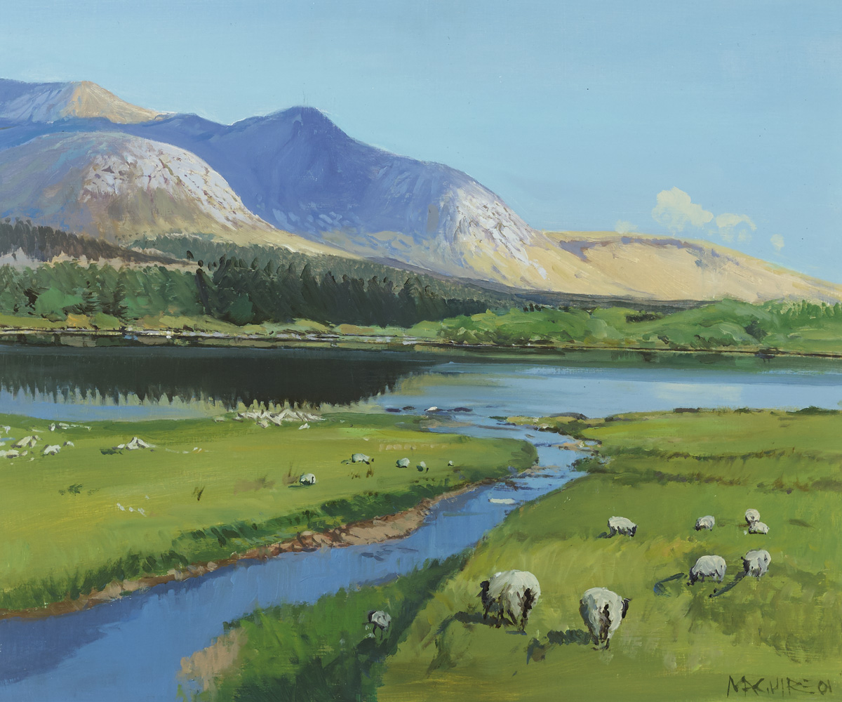 EARLY LIGHT, INAGH VALLEY, CONNEMARA, 2001 by Cecil Maguire RHA RUA (1930-2020) at Whyte's Auctions