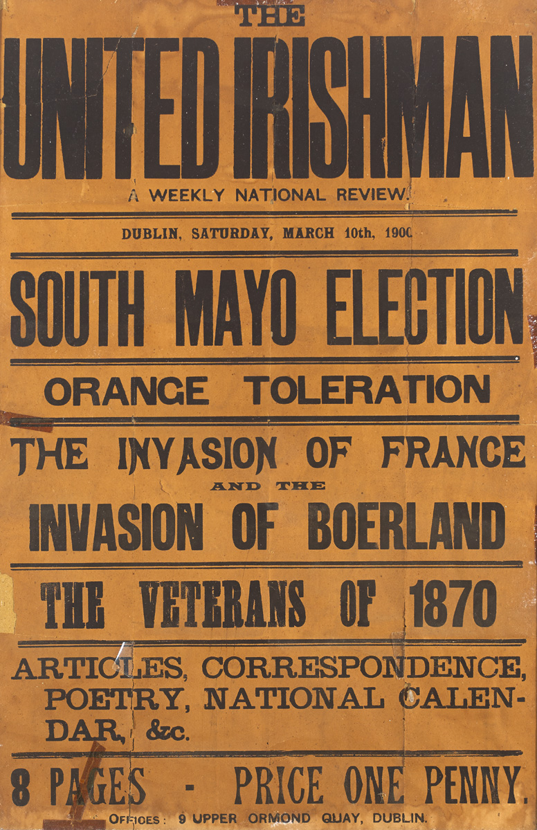 1900 (March 10) The United Irishman, bill poster for the weekly newspaper. at Whyte's Auctions