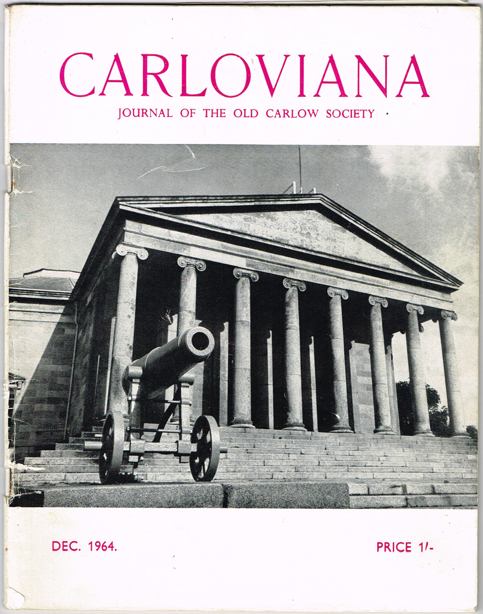 Carloviana, ten issues of the journal of the Old Carlow Society. at Whyte's Auctions