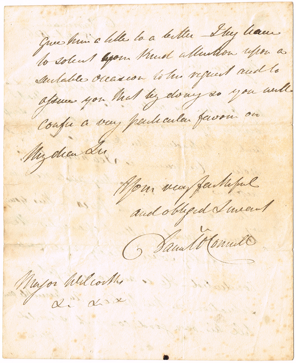 1826 (18th October) Daniel O'Connell letter referring a young man for a position as a Sub Constable in the Munster Constabulary. at Whyte's Auctions