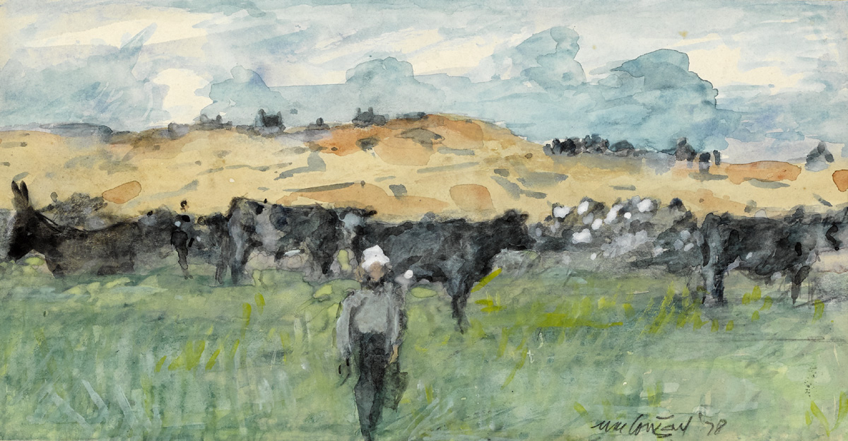 COWS, CONNEMARA, 1978 by Maurice MacGonigal PRHA HRA HRSA (1900-1979) at Whyte's Auctions