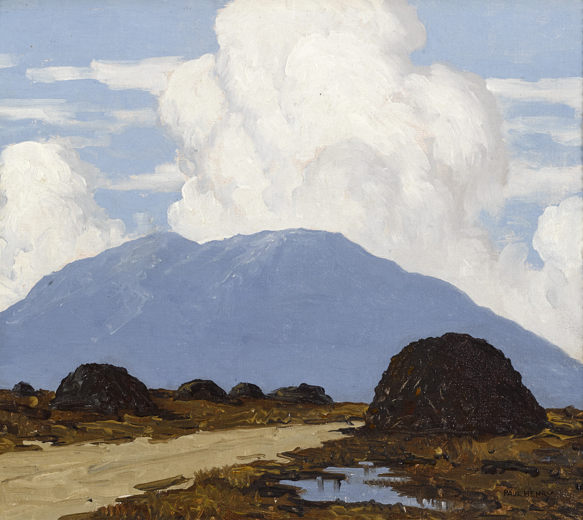 WEST OF IRELAND ROAD THROUGH THE BOG, c.1932-1935 by Paul Henry sold for 82,000 at Whyte's Auctions