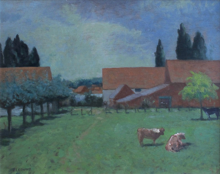 A SUMMER'S DAY, FARM NEAR TERVUREN BELGIUM, 1979 by Patrick Leonard HRHA (1918-2005) at Whyte's Auctions
