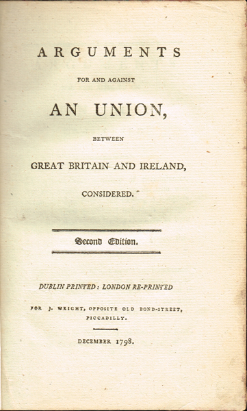 1798 - 1868 Bound collection of political pamphlets relating to Ireland, signed by George Canning, British Prime Minister. at Whyte's Auctions