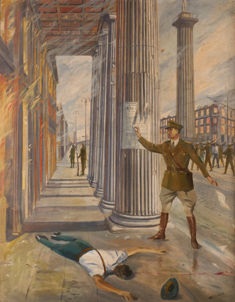 1916 The End of the Rising, a painting by Bernard McDonagh (b.1924). at Whyte's Auctions