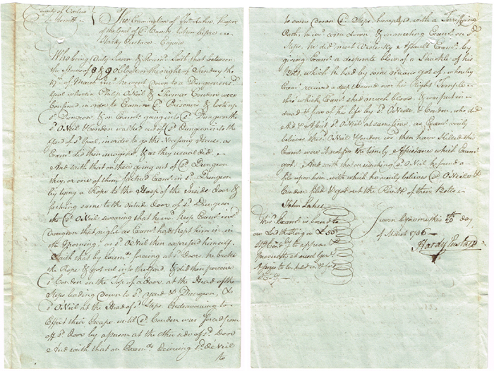 1786 Escape from the dungeon of Carlow Gaol at Whyte's Auctions