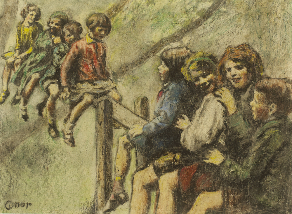 THE SEE-SAW by William Conor OBE RHA RUA ROI (1881-1968) at Whyte's Auctions