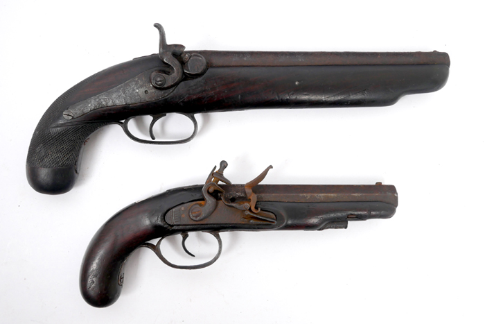 Early 19th century, flintlock and percussion pistols. at Whyte's Auctions