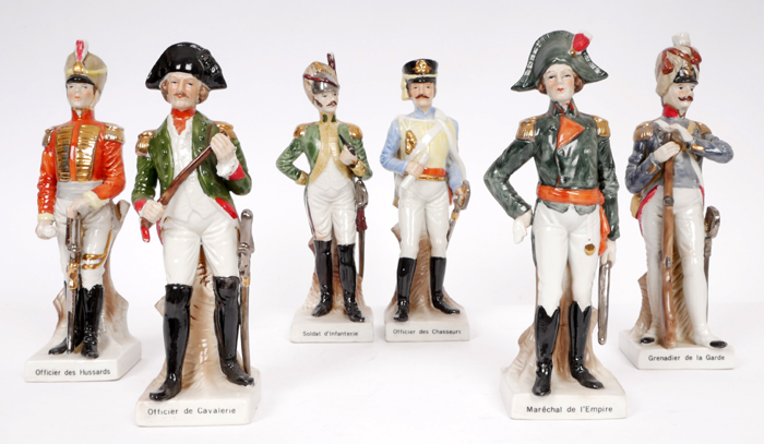 Porcelain models of Napoleonic officers. at Whyte's Auctions
