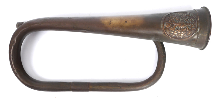 Late 19th century, Imperial Russian military bugle. at Whyte's Auctions