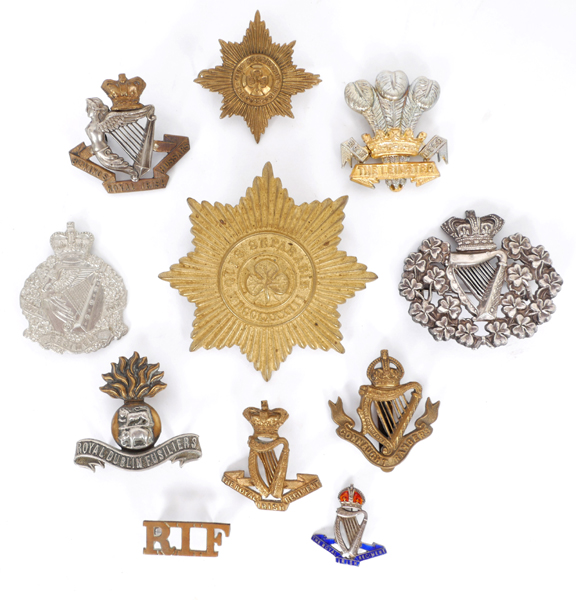 1881-1922 Royal Irish Regiment and various Irish regimental badges. at Whyte's Auctions