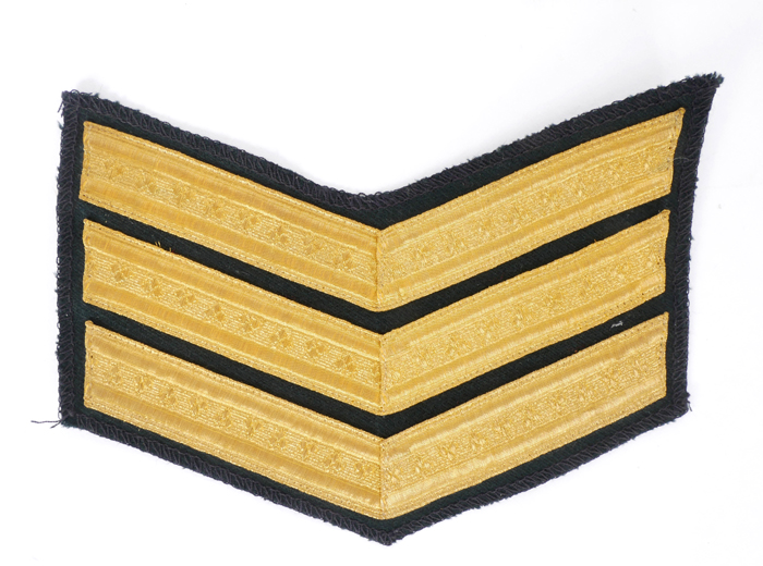 Early 20th century Irish police sergeant's chevrons. at Whyte's Auctions