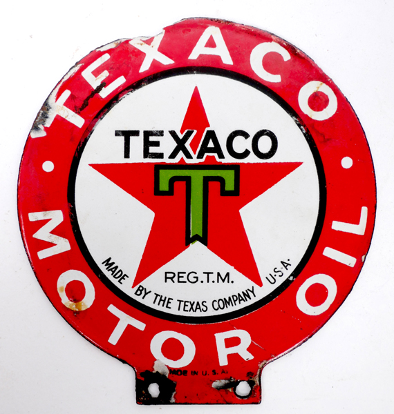 1930's Texaco Motor Spirit enamel sign. at Whyte's Auctions