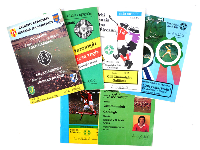 1976-1983 All Ireland Hurling Final programmes. at Whyte's Auctions