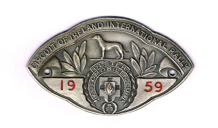 1959 Circuit of Ireland International Rally badge. at Whyte's Auctions