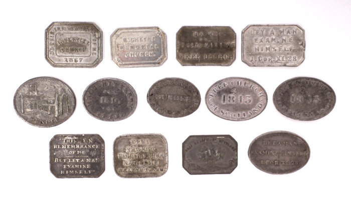 Collection of Communion Tokens, mainly Scottish. at Whyte's Auctions