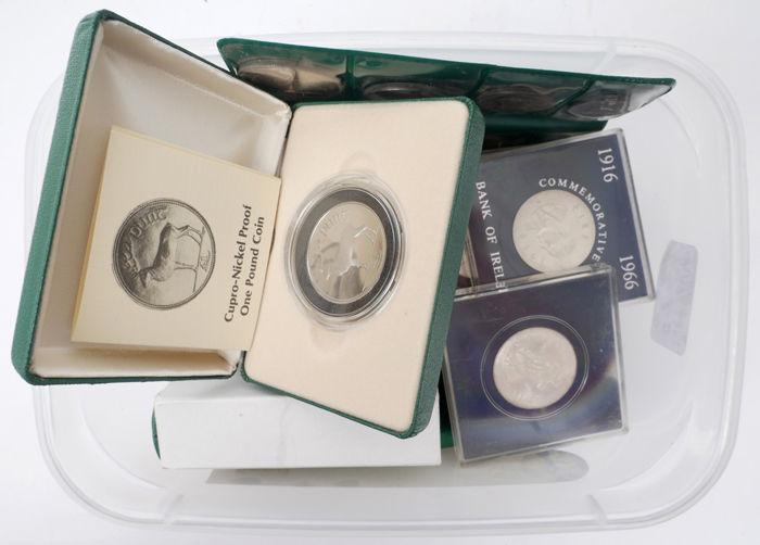 1966 Rising Anniversary silver ten shillings and some earlier coins. at Whyte's Auctions