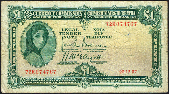 Currency Commission 'Lady Lavery' One Pound collection 1937-39 at Whyte's Auctions