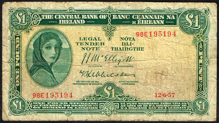 Central Bank 'Lady Lavery' One Pound and Ten Shillings collection 1952-69 at Whyte's Auctions