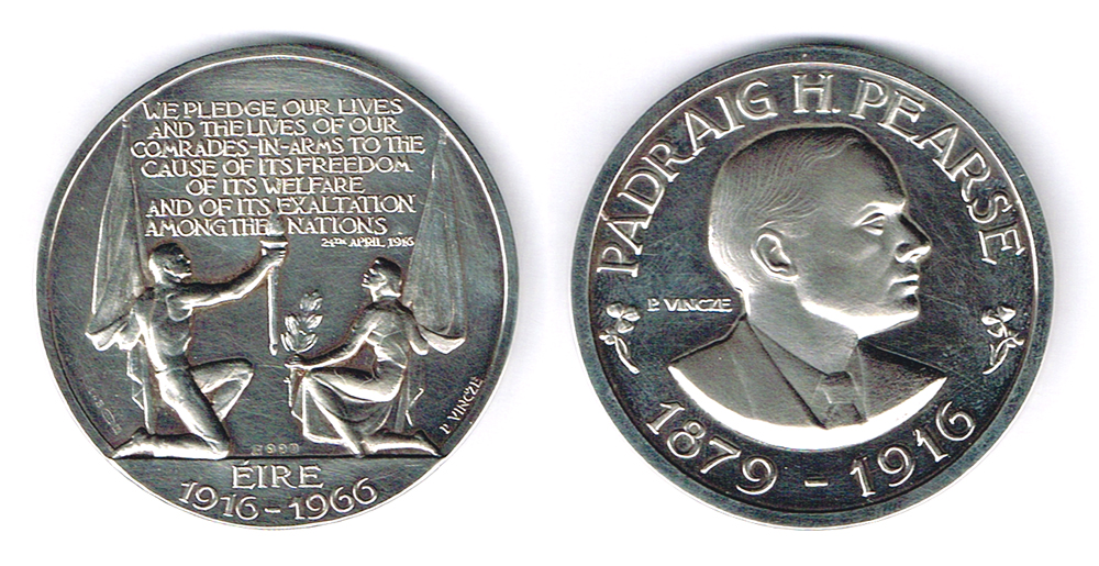 1916 Rising 50th Anniversary 1966, silver medals by Vincze. at Whyte's Auctions