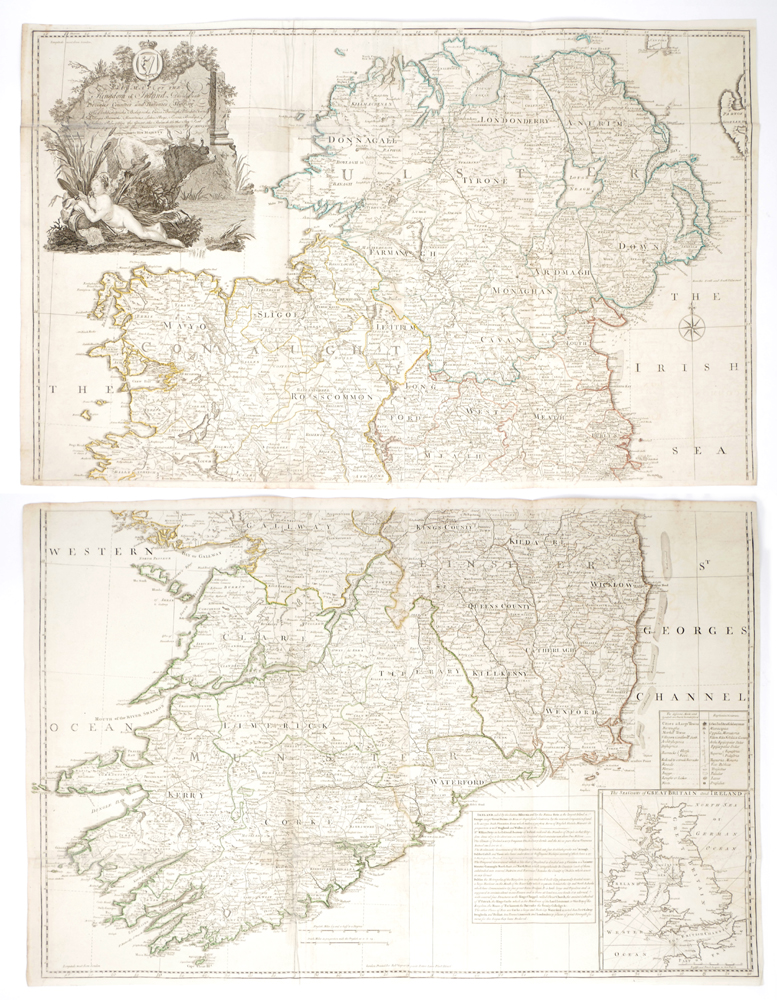 Circa 1760 Map of Ireland, by John Rocque at Whyte's Auctions