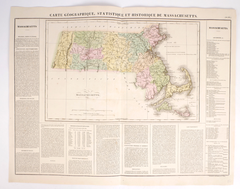 1825 Map of Massachusetts, at Whyte's Auctions