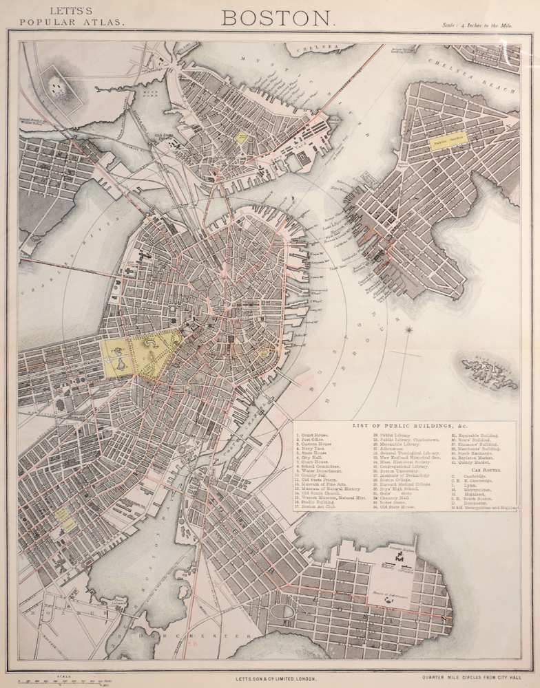 City plan of Boston at Whyte's Auctions