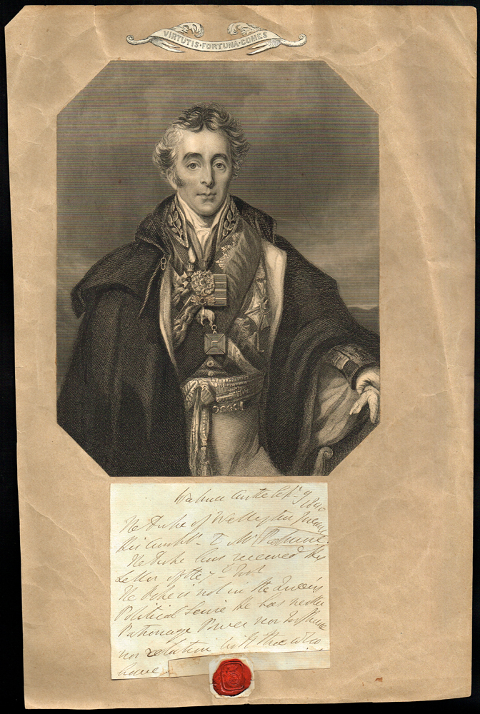 1840 (September 9) Letter from the Duke of Wellington at Whyte's Auctions