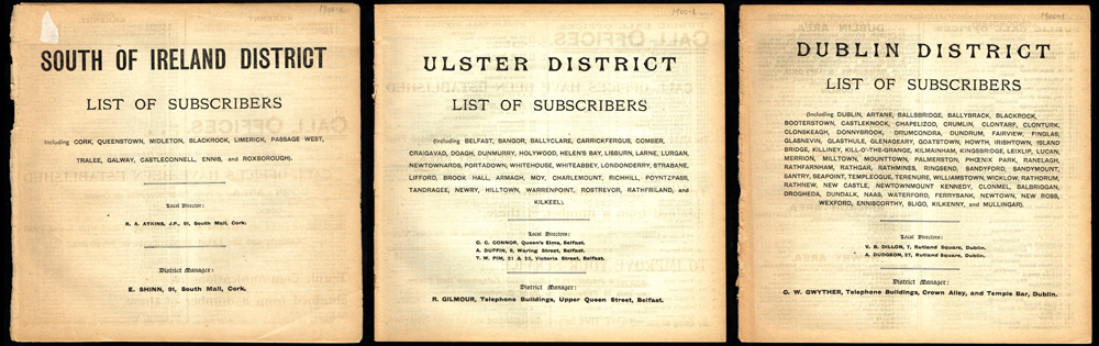 1900-1901 Telephone Directory of Ireland. at Whyte's Auctions