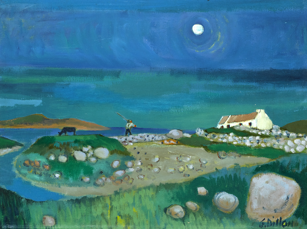 MOONLIGHT SCENE, WEST OF IRELAND by Gerard Dillon sold for 9,500 at Whyte's Auctions