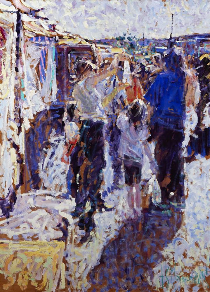 FOUR SECONDS OF ATTENTION, TALLOW HORSE FAIR, COUNTY WATERFORD by Arthur K. Maderson (b.1942) at Whyte's Auctions