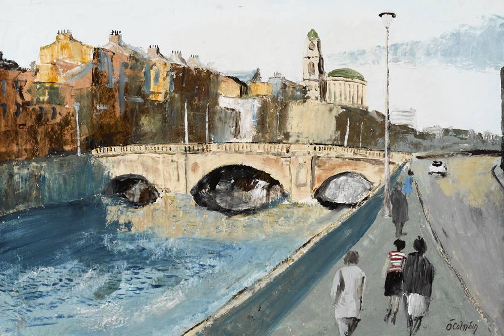 DUBLIN QUAYS by Samus  Colmin (1925-1990) at Whyte's Auctions
