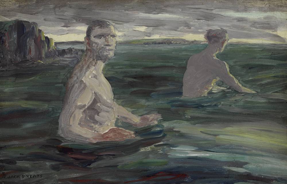 OLD MEN BATHING, 1922 by Jack Butler Yeats sold for 50,000 at Whyte's Auctions